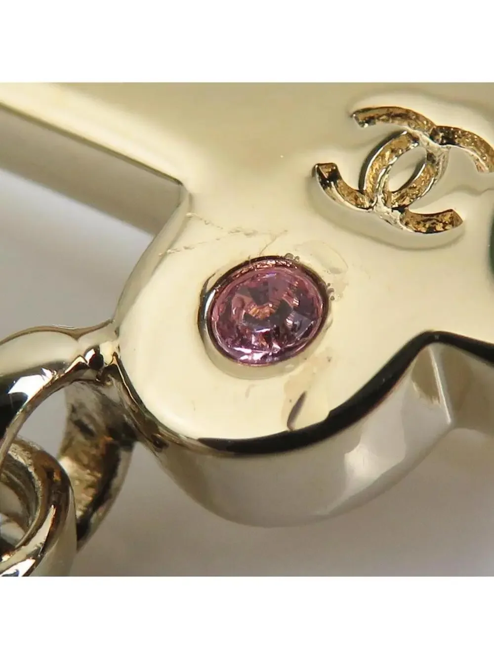 Auth Chanel Heart Lock & Key Brooch #303135C38B